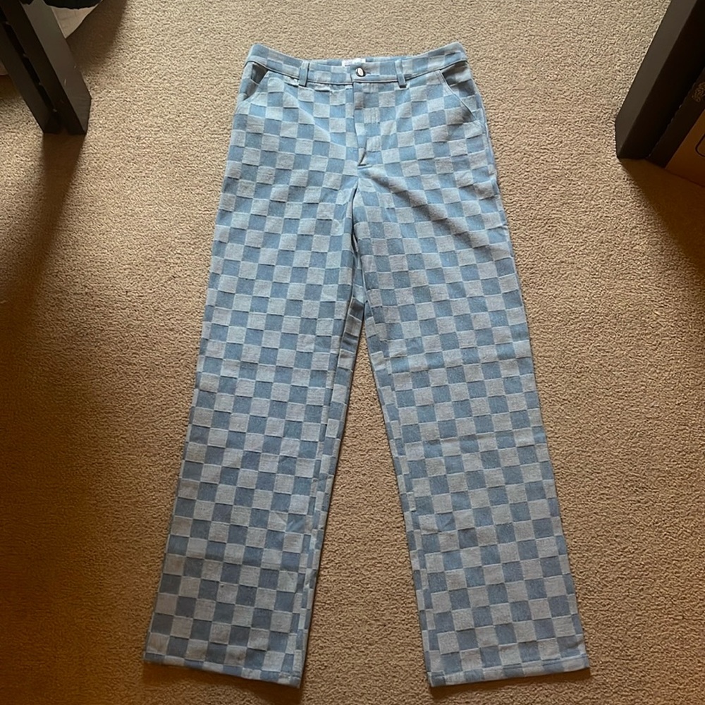 Revolve Jules Checkered Jean - size SMALL